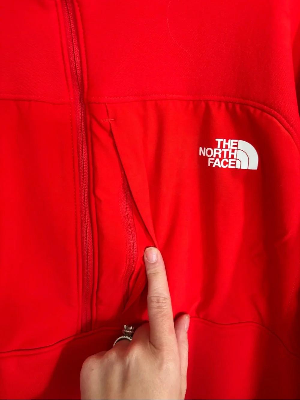 💎 The North Face Red Half-Zip Fleece Pullover